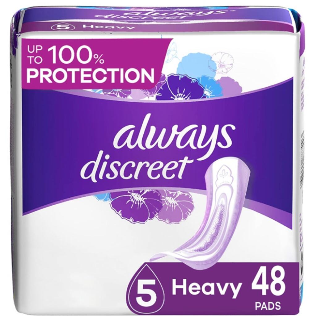 Always Discreet Incontinence Pads Heavy Absorbency 48ct Fragrance-Free Modern